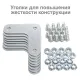 Стеллаж металлический  "MS Plus-200/30-5", 2000х1000х300 мм, 5 полок, регулируемые опоры, 291108, S241BR163502. Фото товара с разных ракурсов.
