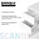 Стол письменный/компьютерный  "Scandi CD-017", 900х450х750 мм, 2 ящика, белый, 641894, ЦБ013706-1. Фото товара с разных ракурсов.